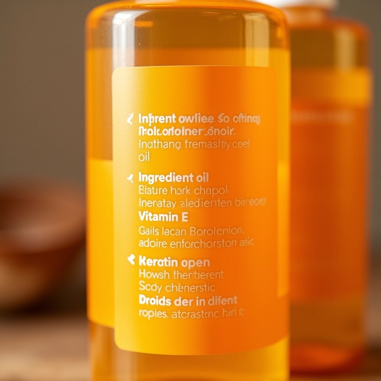 Lista de ingredientes do shampoo iluminador: óleo de argan, vitamina E, queratina.