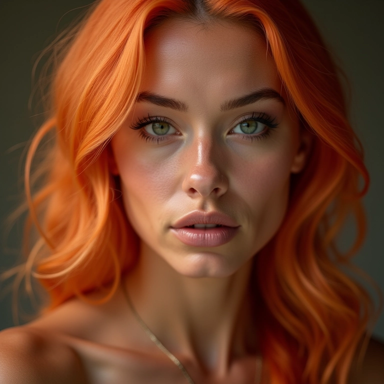 Maquiagem ideal para cabelo pêssego: tons neutros e vibrantes.