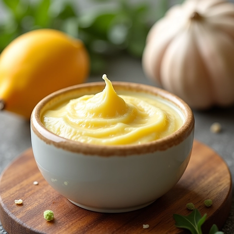 Máscara capilar caseira com ingredientes naturais.