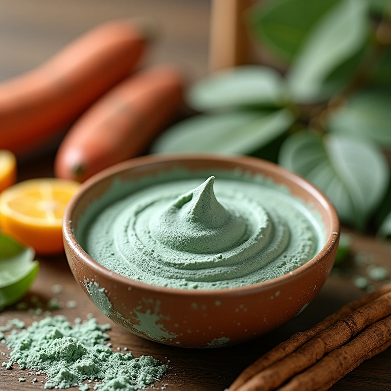 Máscara de Argila Detox Argiloterapia Salon Line em uma tigela.