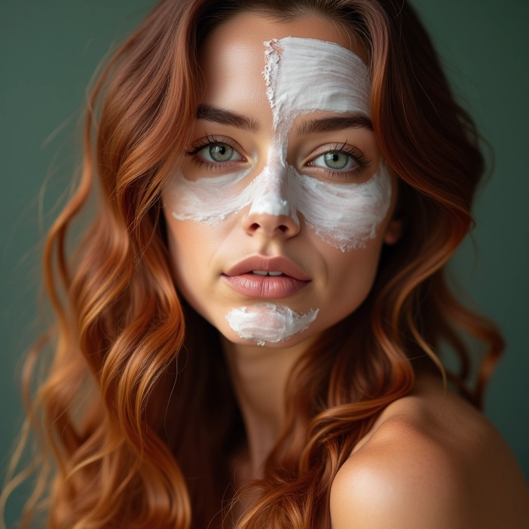 Máscara de maisena e leite de coco para cabelos com henna.