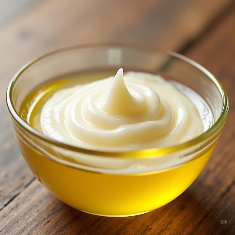 Máscara nutritiva com óleo de coco e azeite de oliva.