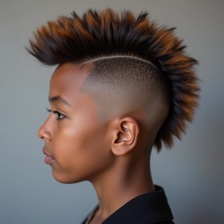 Mohawk degradê: um visual moderno e sofisticado.