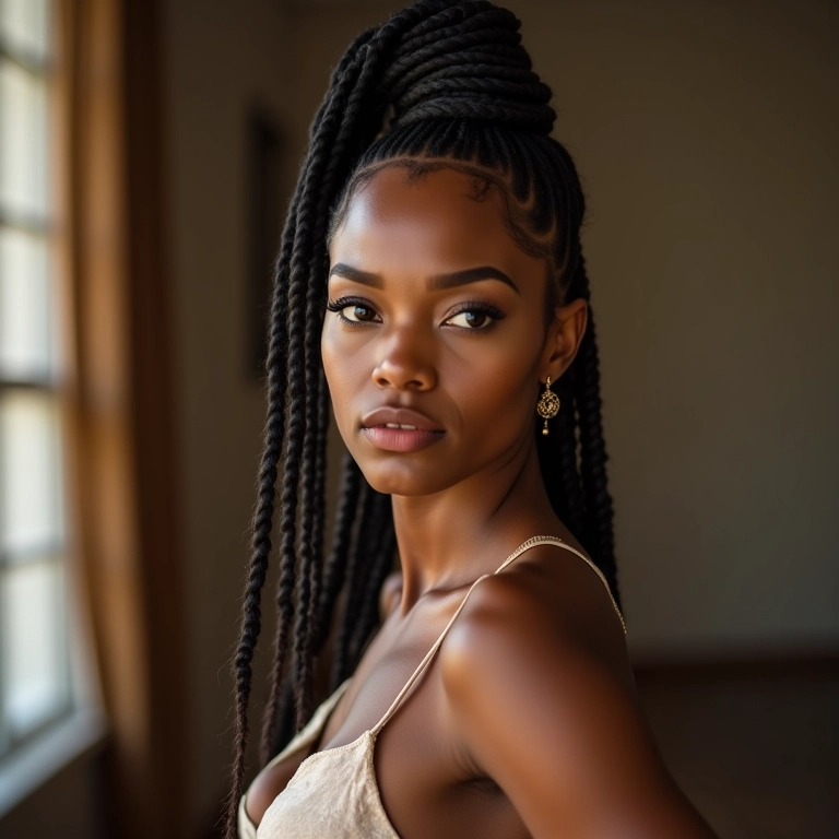 Mohawk trançado: elegância e rebeldia em um só.