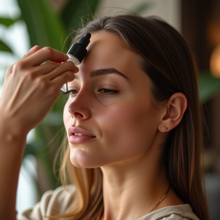 Mulher aplicando ampola para hidratação profunda em salão de beleza.