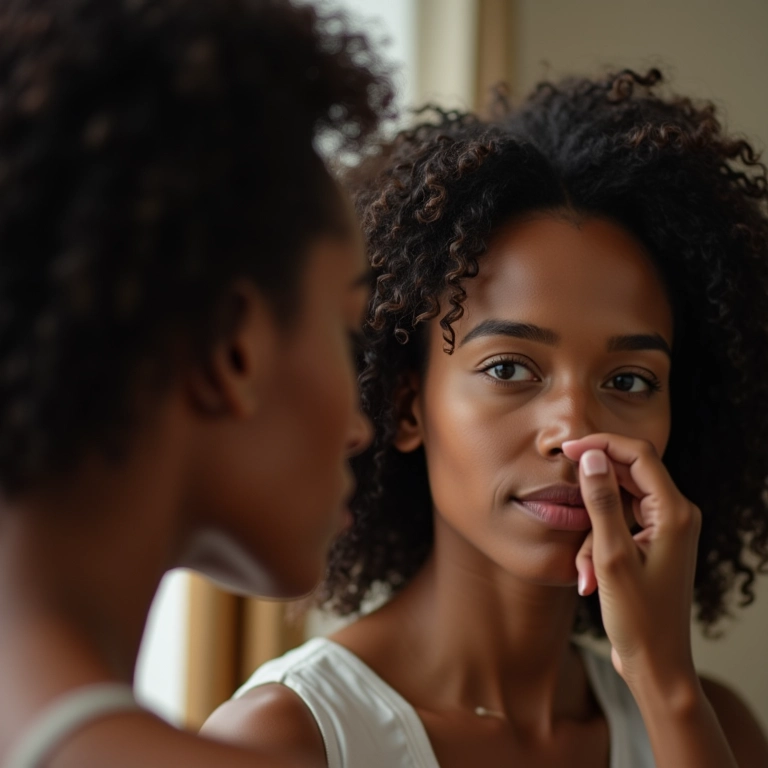 Mulher aplicando gelatina capilar nos cachos para definição perfeita.