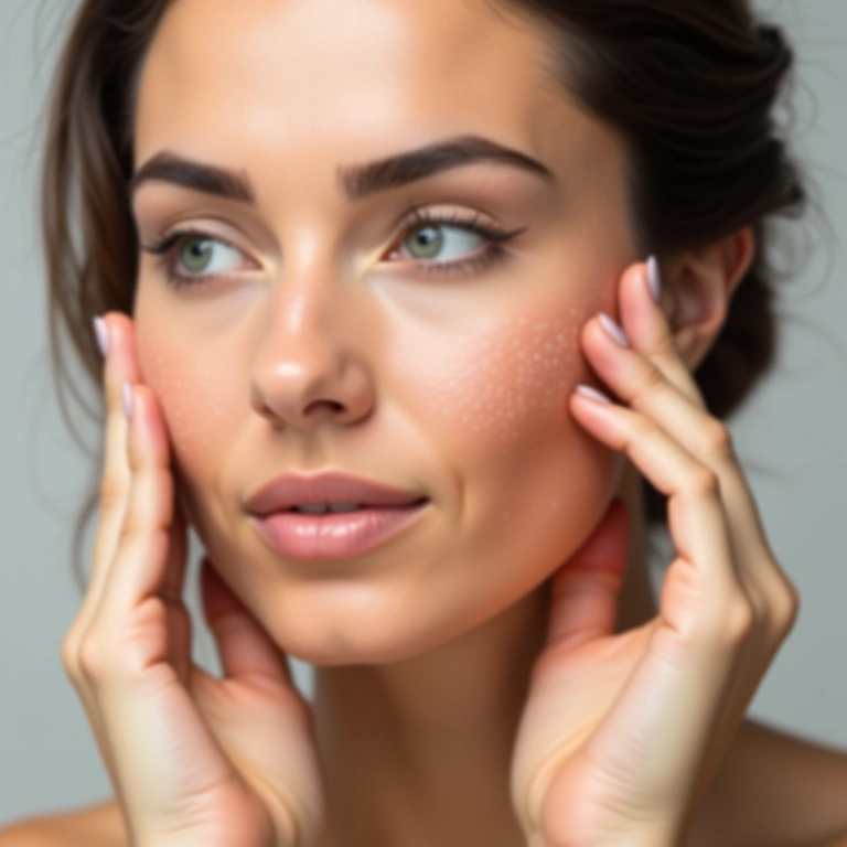 Mulher aplicando óleo de Argan no rosto para reduzir rugas.