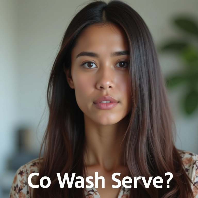 Mulher com cabelo liso após progressiva com expressão de dúvida: Co wash serve para quem tem progressiva?