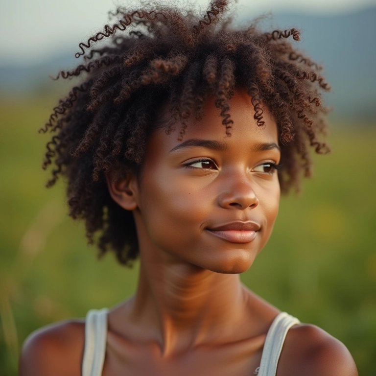 Mulher com diversos cortes de cabelo modernos e estilosos.