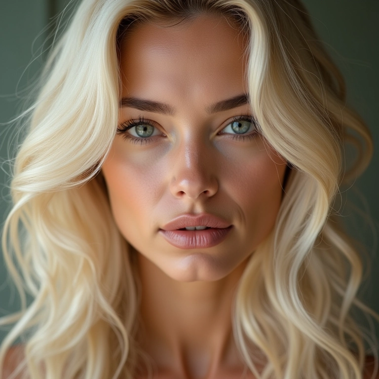 Mulher deslumbrante com cabelo loiro perolado, exibindo a beleza e sofisticação do tom.