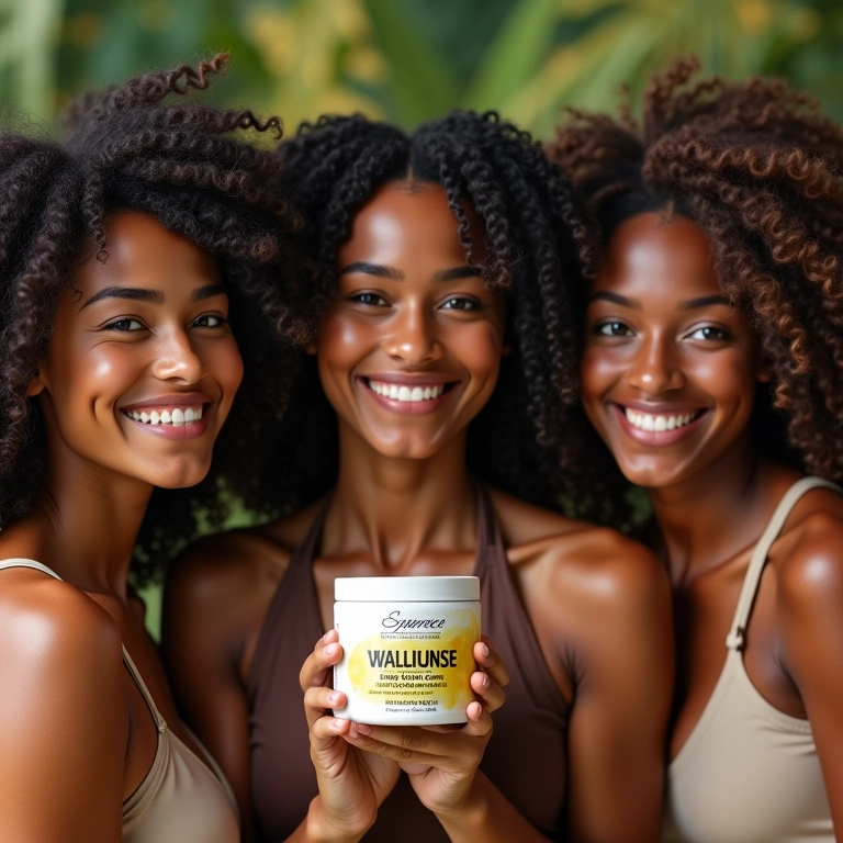 Mulheres com diferentes tipos de cabelo cacheado usando gelatina.
