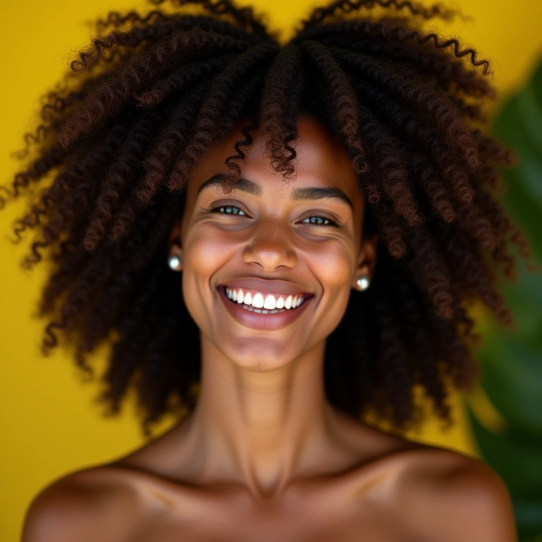 Mulheres diversas exibindo cabelos naturais saudáveis e brilhantes.