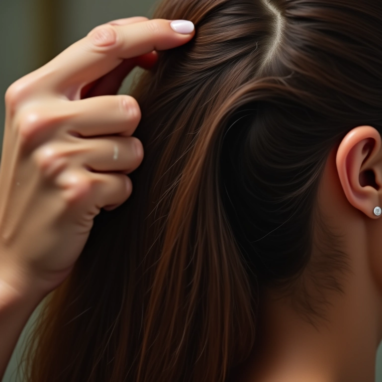 Óleo de Argan aplicado nas raízes do cabelo para fortalecimento.