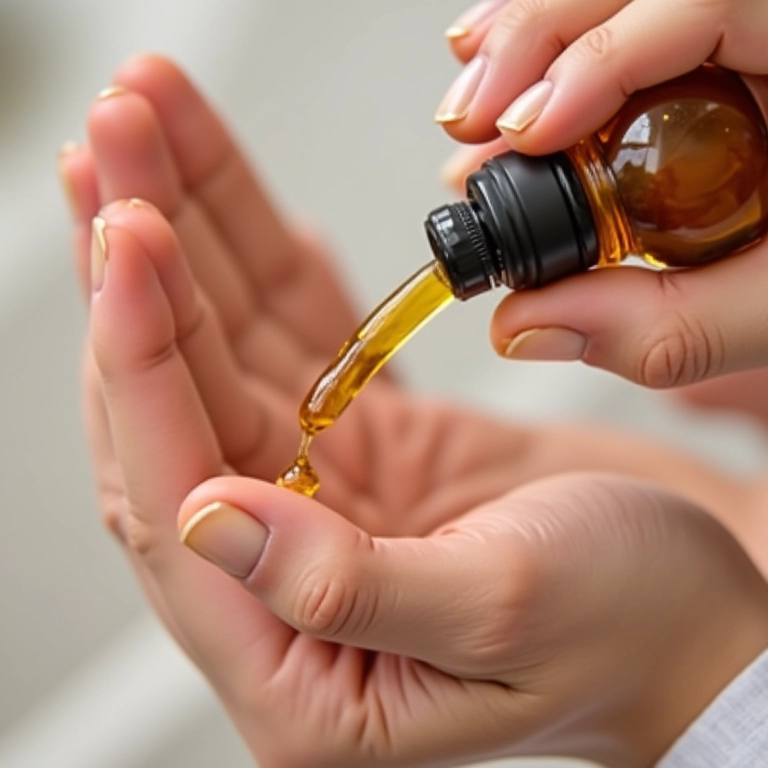 Óleo de Argan sendo aplicado nas unhas para fortalecimento.