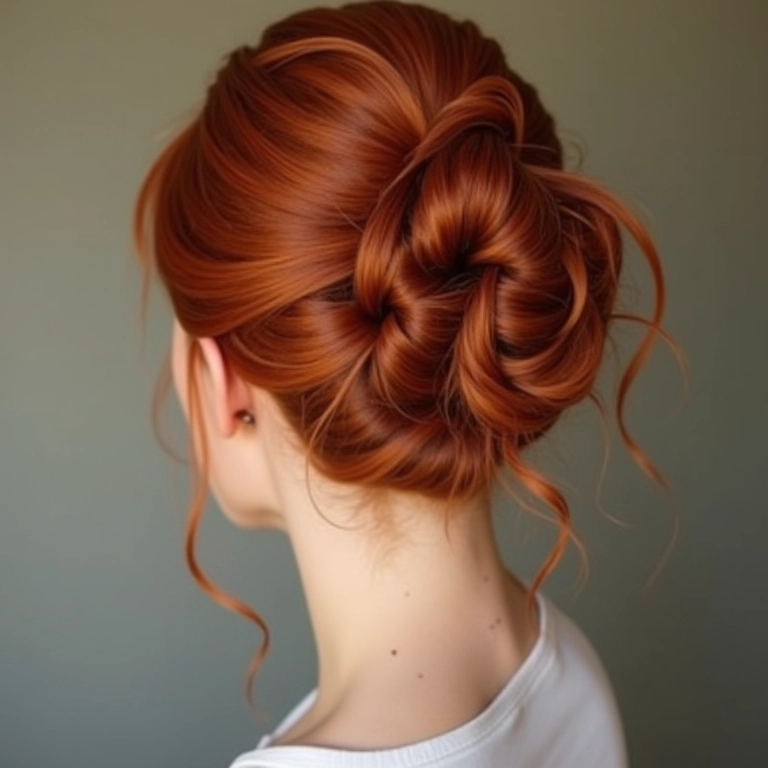 Penteado valorizando ruivo natural