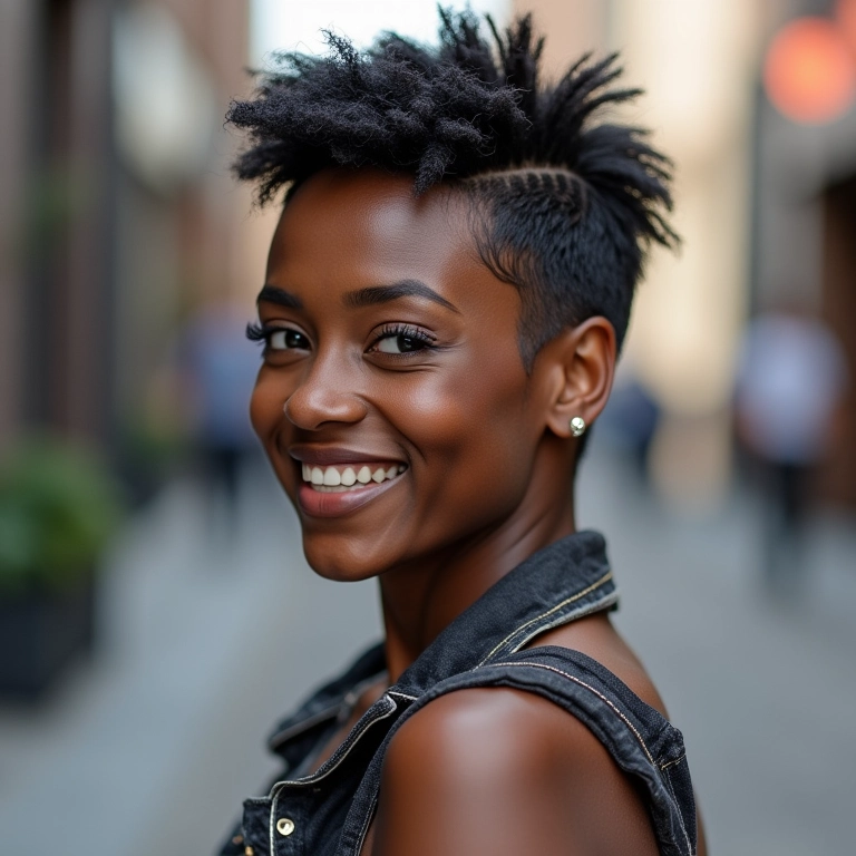 Pixie Cut: Corte ousado e feminino em mulher negra brasileira.