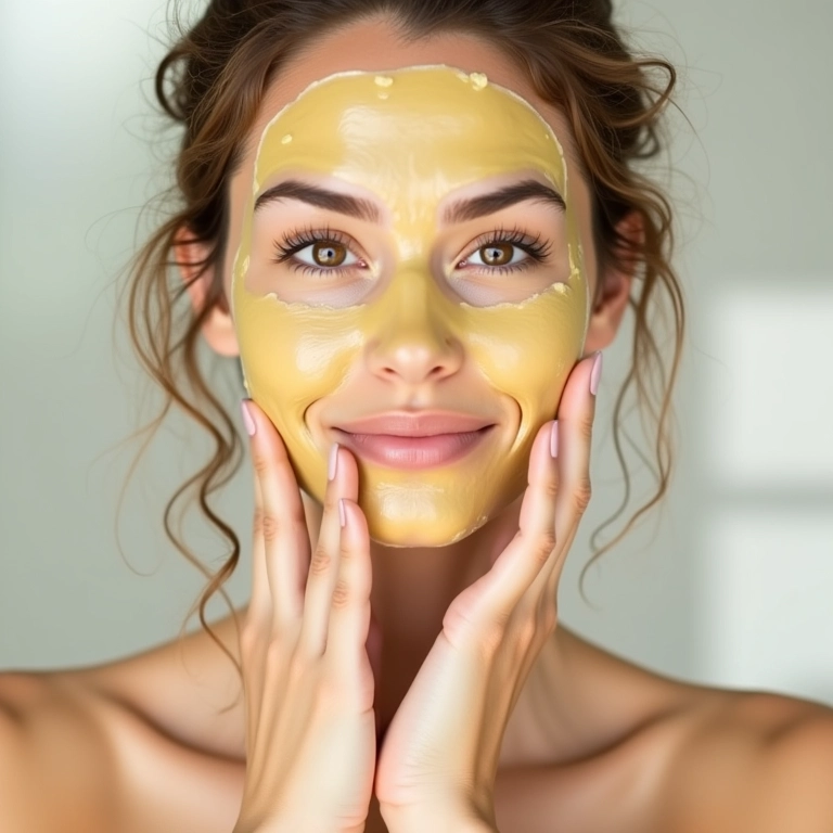 Preparando máscara caseira para lavagem detox.