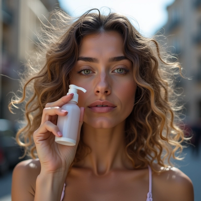 Reparador de pontas controlando o frizz no cabelo.
