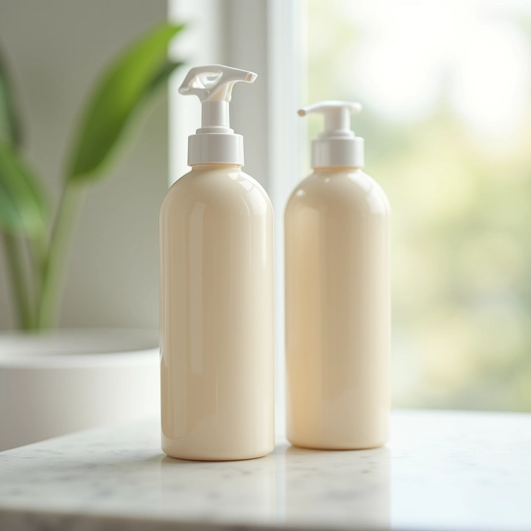 Shampoo e condicionador para cabelos com luzes.