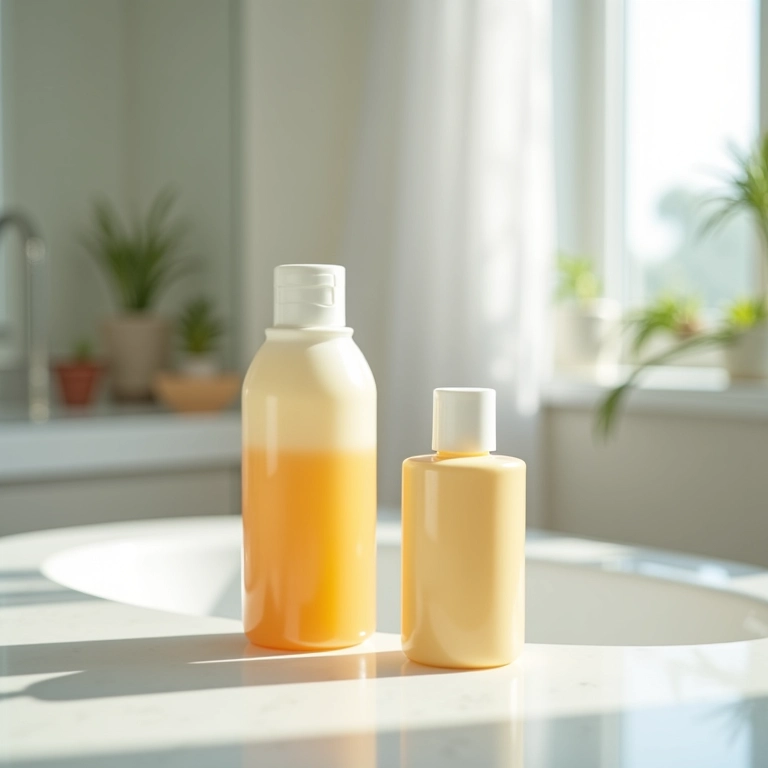 Shampoo e condicionador sem sulfatos e parabenos.