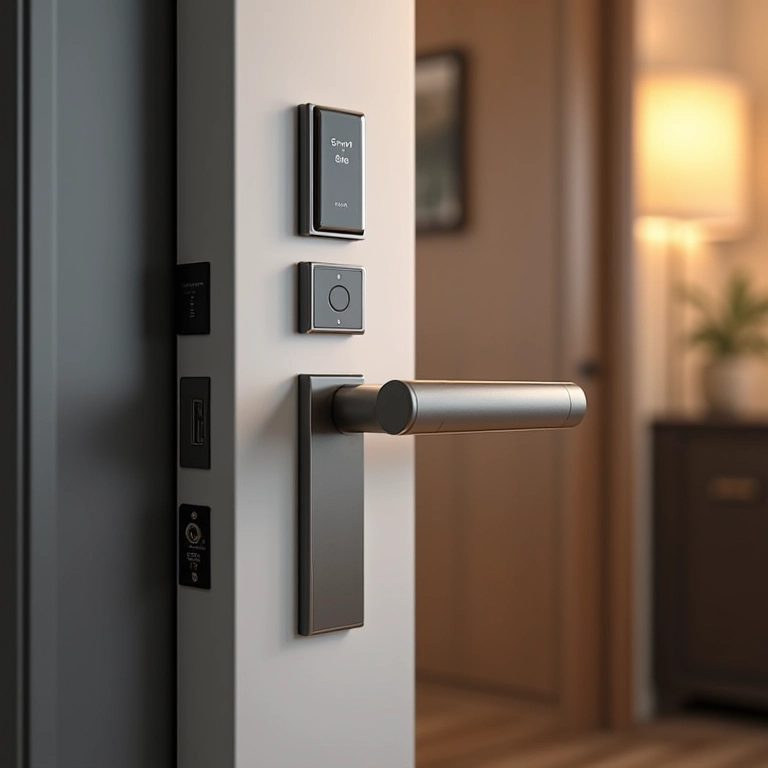 Teste de compatibilidade de fechadura inteligente em diferentes tipos de porta.