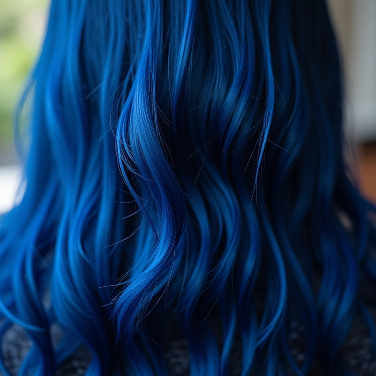 Tinta preta natural vegana para cabelo preto azulado.