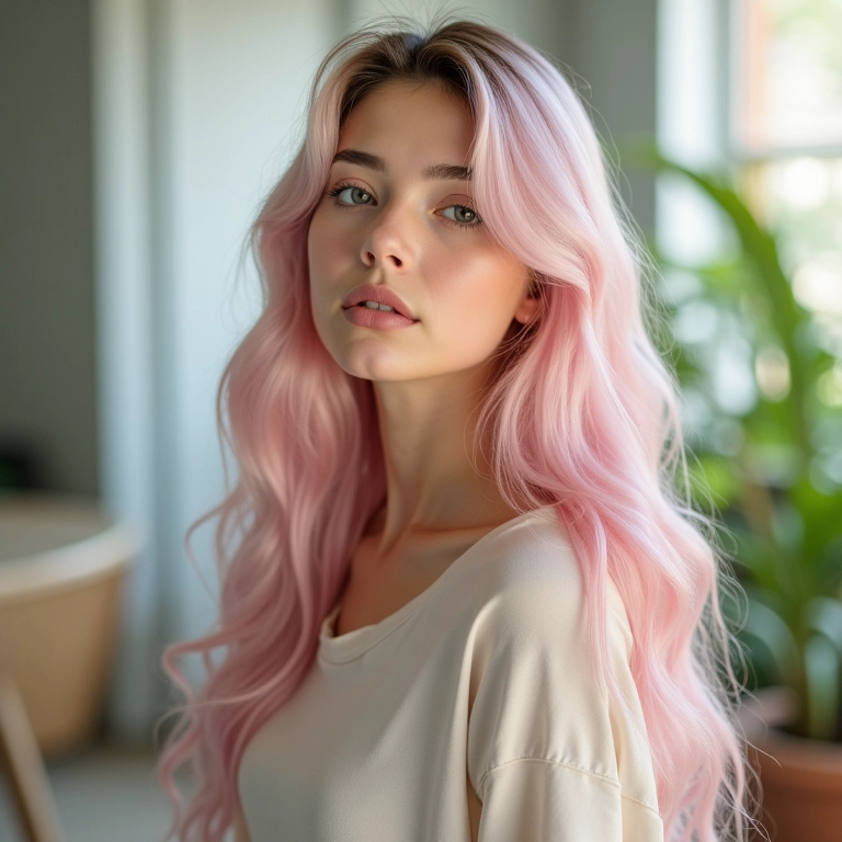 Underlayer hair em tons pastel, visual delicado e romântico.