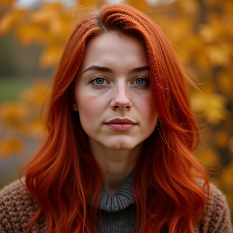 Underlayer hair ruivo acobreado, visual quente e elegante.