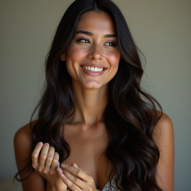 Vinagre de maçã selando as cutículas do cabelo para um aspecto mais saudável.