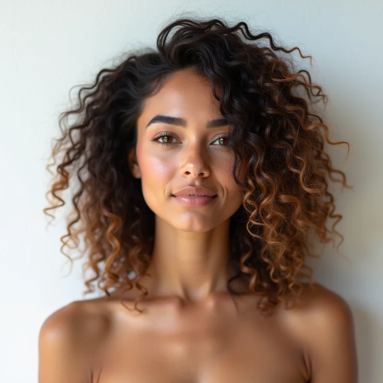 Cabelo em transição capilar texturizado.