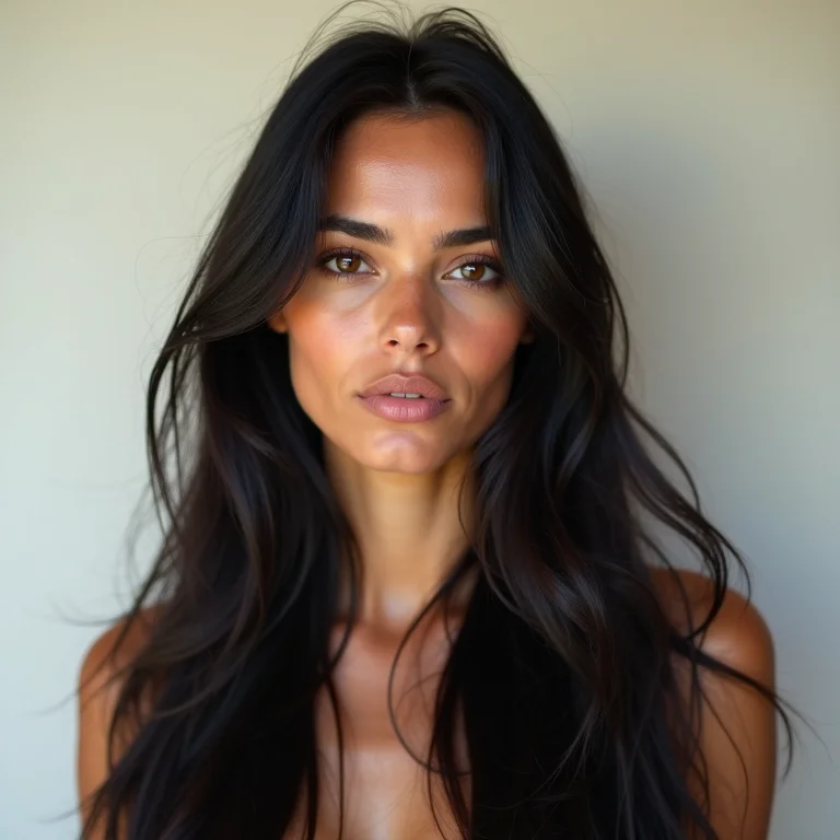 Cabelo liso e com frizz