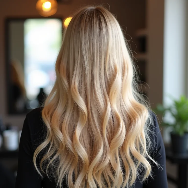 Cabelo loiro protegido com brilho intenso