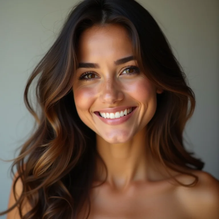 Cabelo morena iluminada com balayage suave