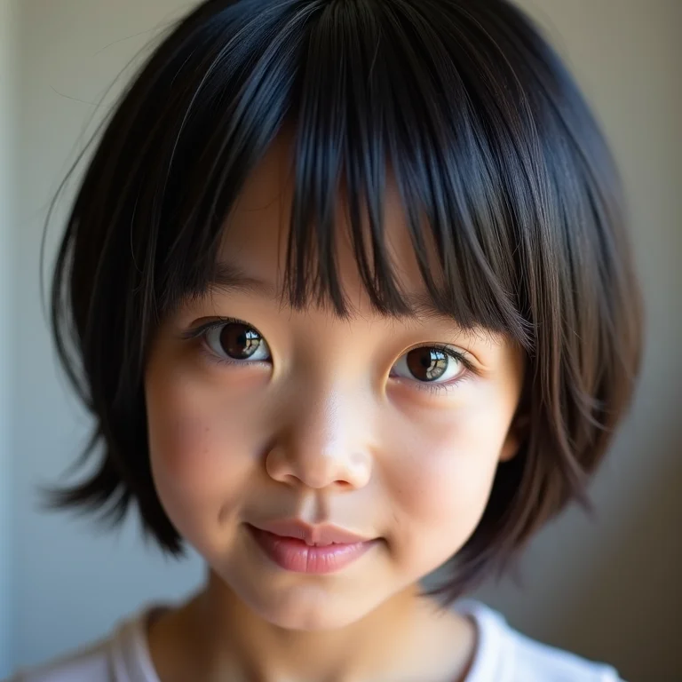 Corte bixie em cabelo liso com brilho e precisão.