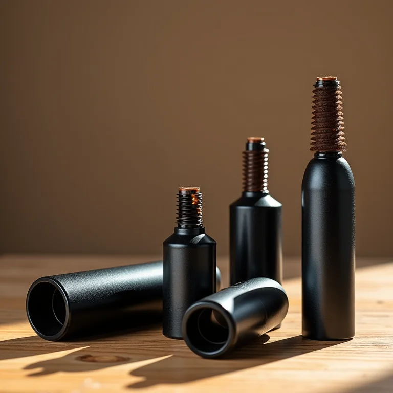 Diferentes tamanhos de barril para modeladores de cachos automáticos.