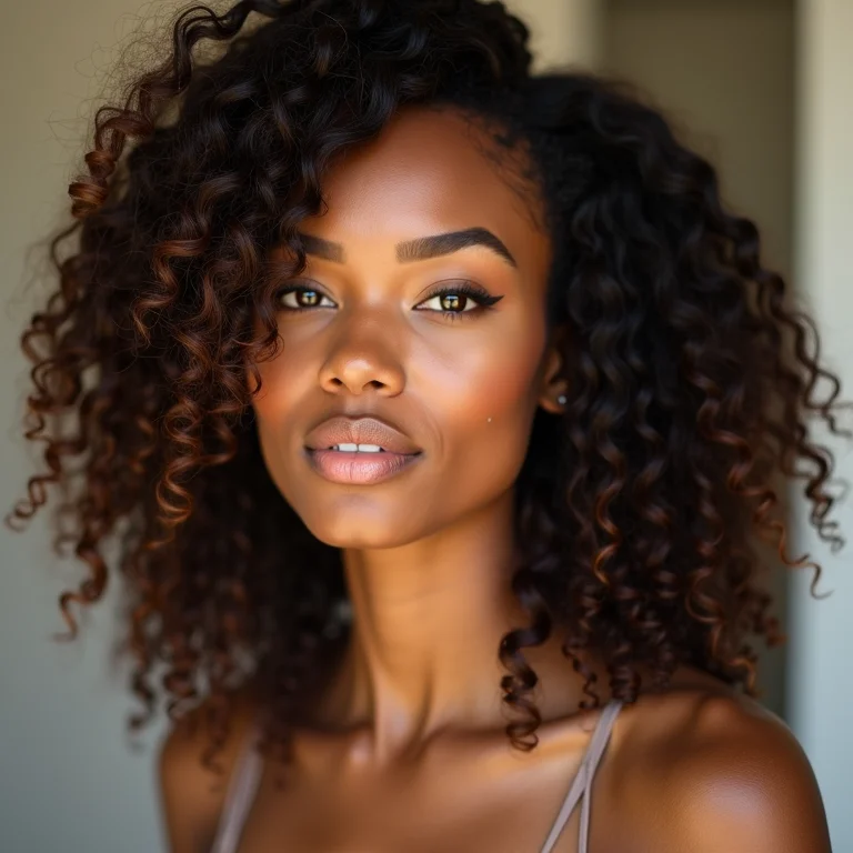 Hollywood waves em cabelos em transição capilar