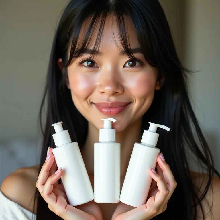 Mulher segurando protetores térmicos veganos