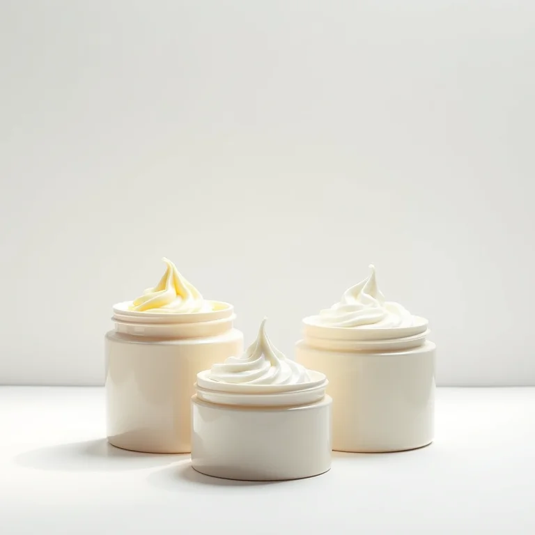 Potes de creme para cabelo.