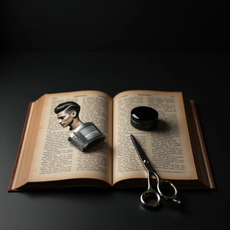 Revista antiga com penteados punk e tesoura