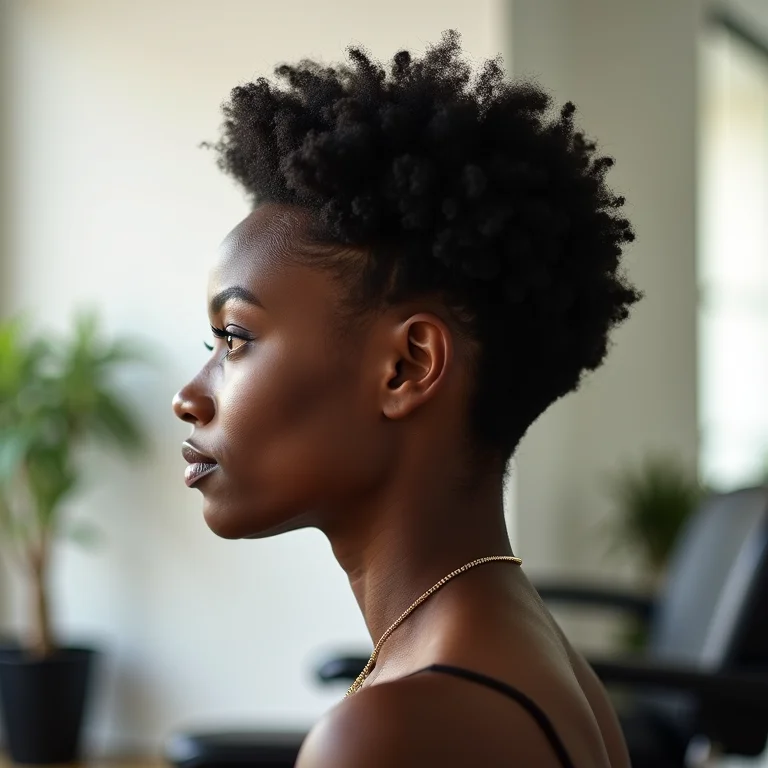 Afro saudável e forte com reconstrução vegana