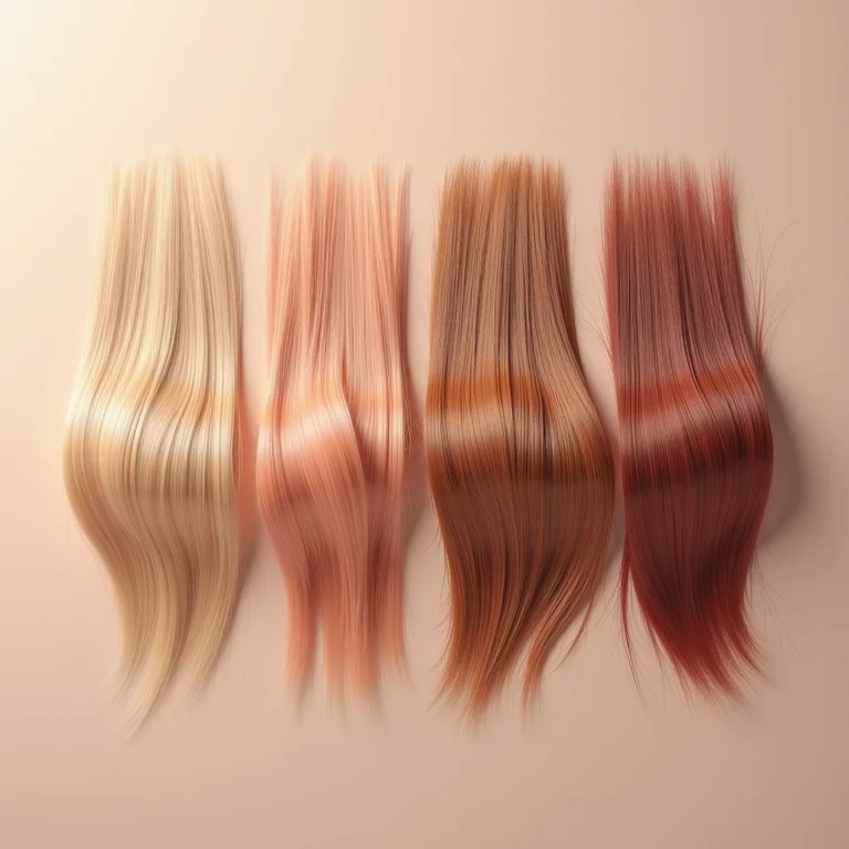 Amostras de tintura capilar em diferentes tons de pele para contorno.