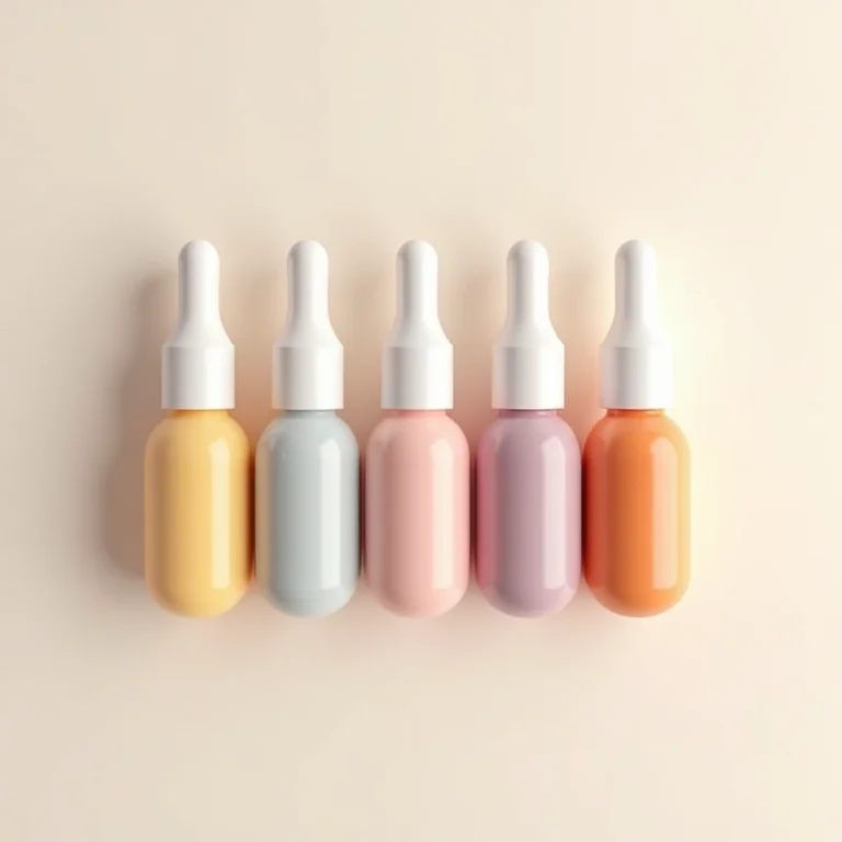 Ampolas de tratamento capilar coloridas