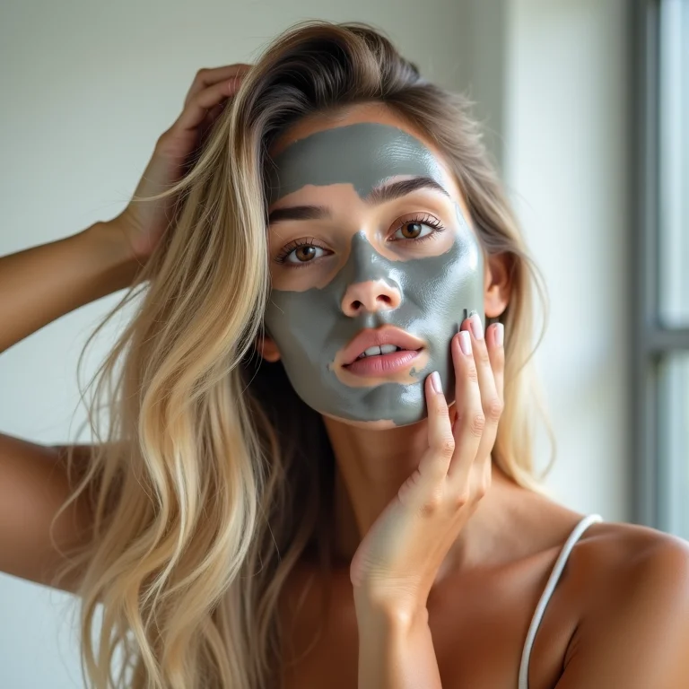 Aplicação de máscara matizadora cinza