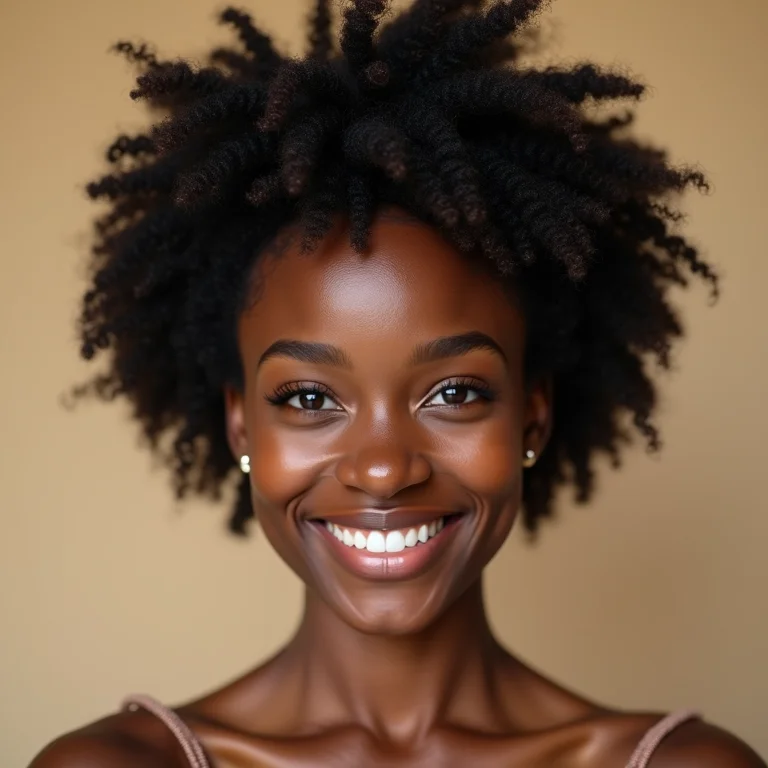 Cabelo afro cacheado tipo 4C hidratado com máscara de mel