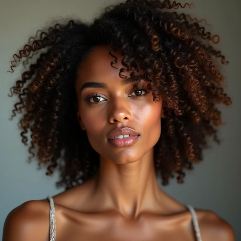 Cabelo cacheado com progressiva, cachos definidos