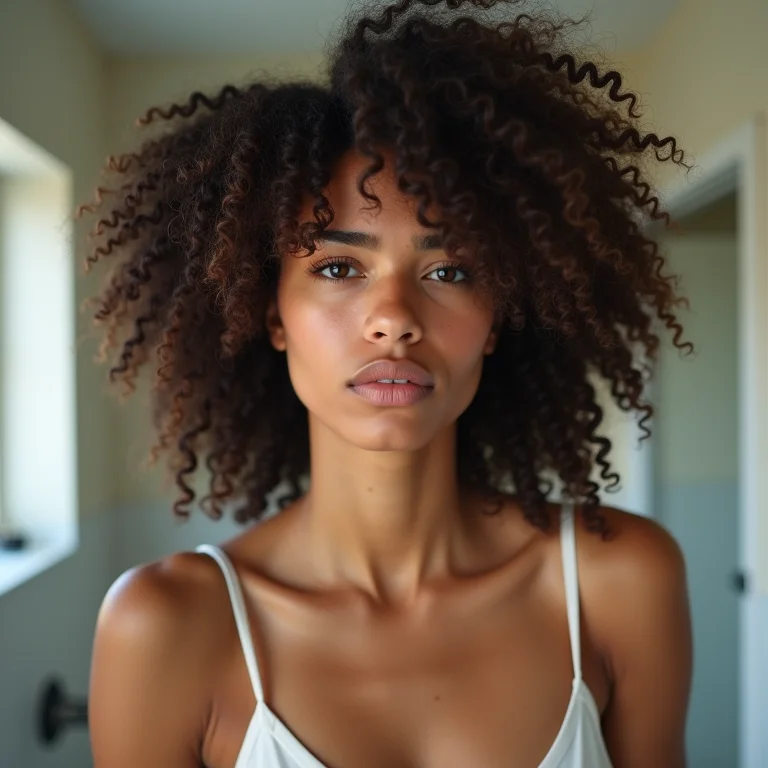 Cabelo cacheado ressecado por uso incorreto de shampoo