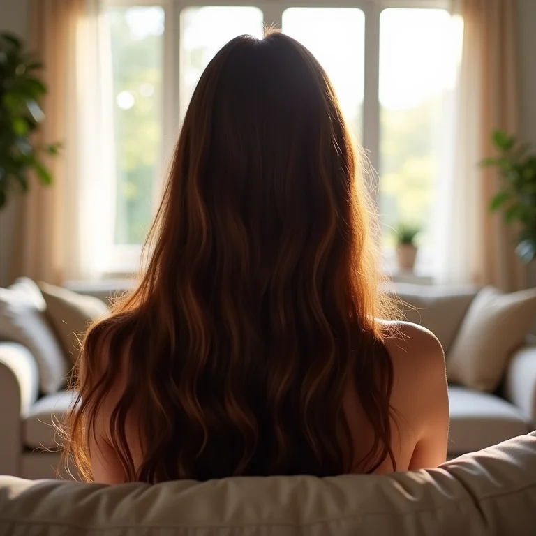 Cabelo com brilho e movimento após reposição de massa