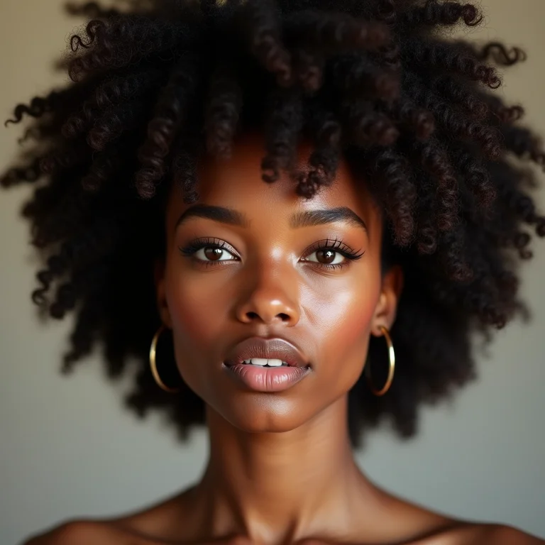 Cabelo crespo 4C após o corte