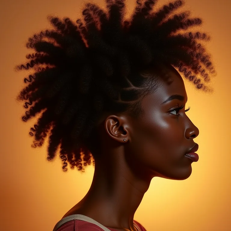 Cabelo crespo 4C danificado pelo calor