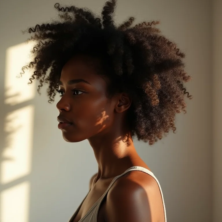 Cabelo crespo (4C) no Day After com creme sem enxágue.